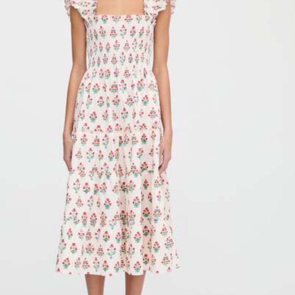 Ellie Nap Dress in Poppy Block Print - Picture 3 of 7